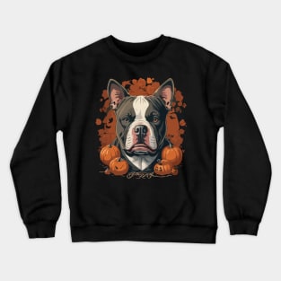 American Bulldog Pumpkin Halloween Costume Crewneck Sweatshirt